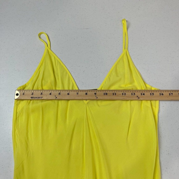 Maje Women's Adjustable‎ Cami Strap Summer Maxi Dress Sleeveless Yellow Size 38 - Picture 8 of 9